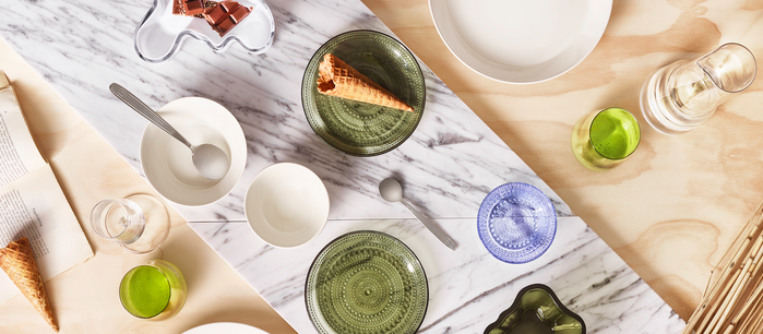 Nieuwe kleuren in collectie Iittala verwijzen naar bos en water